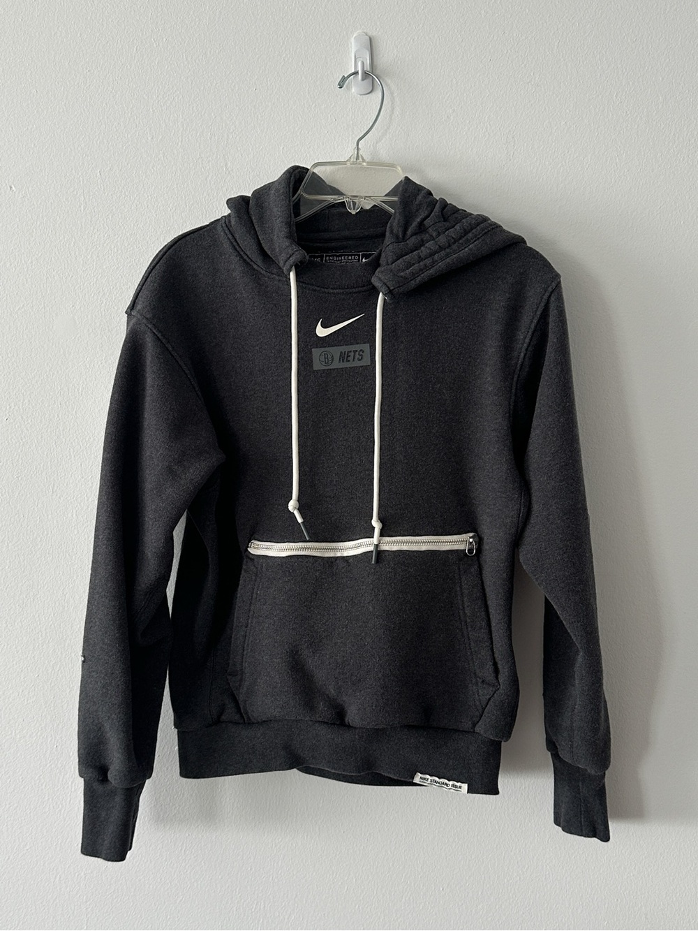 Nike NBA Brooklyn Nets Gray Hoodie Sweatshirt Size XS Nike Standard Issue